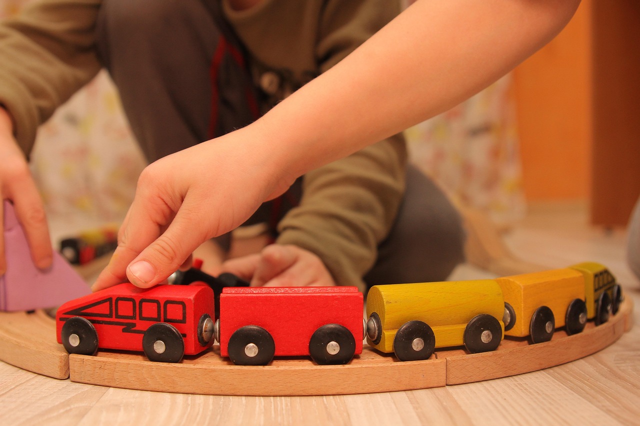 toy, train, childhood, educational, locomotive, railway, rails, ikea, wooden toy, railway carriage